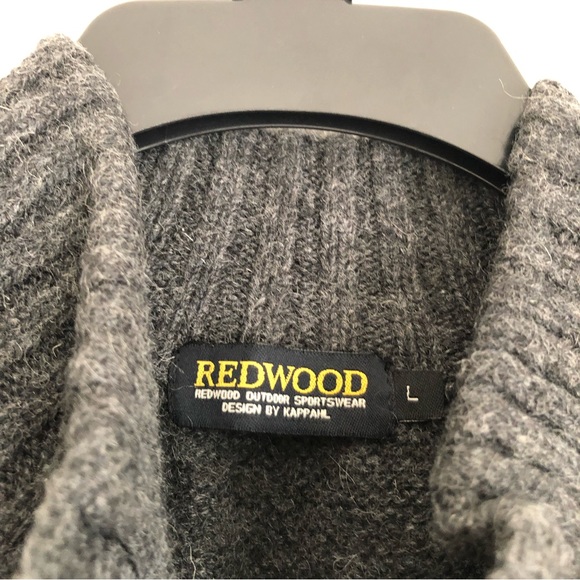 KAPPAHL Redwood Sweater Men's sweater Monck neck 1/4 Button Size Large Gray Knit - Picture 3 of 5